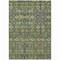 Homeroots 3' X 5' Blue and Green Floral Washable Non Skid Indoor Outdoor Area Rug 564332 - alternate 2