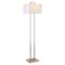 Homeroots 68" Nickel Traditional Shaped Floor Lamp With White Frosted Glass Rectangular Shade 523373 - alternate 3