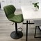 Elama Vintage Faux Leather Adjustable Bar Stool in Green with Black Base ELM-799-45-GRN - alternate 2