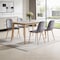Homeroots Set of Four Gray and Oak Velvet and Steel Dining Side Chairs, 4PK 719407 - alternate 2