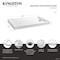 Kingston Brass 60" x 32" Acrylic Double Threshold Shower Base with Right Drain, Glossy White VTSB60324R - alternate 2