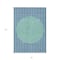 Homeroots 8' X 10' Teal Blue And Aqua Striped Washable Indoor Outdoor Area Rug 597202 - alternate 2