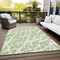 Homeroots 3' X 5' Green And White Abstract Washable Indoor Outdoor Area Rug 559625 - alternate 3