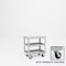 Pucel Heavy Duty Shop Truck, 30 in W x 18 in D x 33.5 in H, Three Shelves, Push Handle, Light Blue 1830-DT-3P - alternate 1