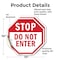 Signmission Stop Do Not Enter, 10 inch X 10 inch, Vinyl Decal, 2PK OC-D-2PACK-10-47 - alternate 2