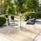 Flash Furniture Round Table Set, Aluminum, Plastic, Rattan, Stainless Steel, Grey TLH-ALUM-24RD-020BKCHR4-GG - alternate 3