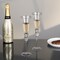 Dinewares 2 Piece Elegant Crystal Set Wedding Champagne Glasses with Diamond Rhinestone Accents and a QI004759.SI.2 - alternate 2