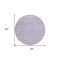 Homeroots 8' Plum And Purple Round Striped Washable Indoor Outdoor Area Rug 587952 - alternate 2