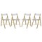 Leisuremod Menno Modern Acrylic Gold Base Folding Chair, Clear, 4PK MFG15CL4 - alternate 1
