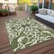 Homeroots 5' X 8' Green And Ivory Damask Washable Indoor Outdoor Area Rug 614426 - alternate 3