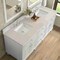 James Martin Vanities Lorelai 72" Double Vanity, Bright White, w/ 3 CM Siberian Silestone Top 424-V72-BW-3SFR - alternate 2