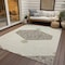 Homeroots 5' X 8' Ivory Beige And Gray Oriental Washable Indoor Outdoor Area Rug 598203 - alternate 4