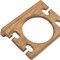 Homeroots Traditional Solid Teak Wall Mount Cup and Toothbrush Holder 475852 - alternate 2
