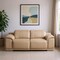 Homeroots 80in White and Silver Leather Power Reclining Loveseat 643821 - alternate 2