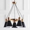 Jonathan Y Apollo 22" 5-Light Metal LED Pendant, Black/Brass Gold JYL6135A - alternate 3