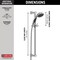 Delta Faucet, 3-Setting Hand Shower, Chrome 57014 - alternate 2