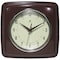 Infinity Instruments Square Retro Wall Clock, Mahogany, 9.25 in 13228DR-4103 - alternate 1