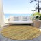 Homeroots 8' Gold And Copper Round Striped Washable Indoor Outdoor Area Rug 615057 - alternate 4