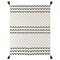 Homeroots 50" X 60" Black and White Woven Cotton Chevron Throw Blanket with Tassels 516488 - alternate 1