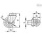 Elesa 452251 Castors for general use Vulcanised rubber coating plate bracket brake 452251 - alternate 2