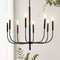 Jonathan Y Amoros 27.25" 8-Light Modern Mid-Century Iron LED Chandelier, Oil Rubbed Bronze JYL7900A - alternate 2