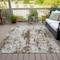 Homeroots 8' X 10' Brown And Ivory Abstract Washable Indoor Outdoor Area Rug 612608 - alternate 2