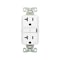 Eaton Wiring Devices Eaton Tamper-Resistant GFCI Receptacle, 125 V, 20 A, NEMA: NEMA 5-20R, Back, Side Wiring, White TRGF20W - alternate 2