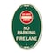 Signmission Do Not Enter No Parking Fire Lane With Graphi, 12 In X 18 In Architectural, Heavy Gauge Aluminum A-OV-G-1218-9981 - alternate 1