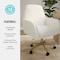 Martha Stewart Clara Upholstered Office Chair in Off White/Polished Brass CH-240231-1-CR-GLD-MS - alternate 2