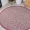 Jonathan Y Madrid Vintage Filigree Textured Weave Light Gray/Fuchsia 5 ft Round Indoor/Outdoor Area Rug SMB107I-5R - alternate 1