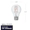 Bulbrite 75-Watt Equivalent A19 Clear Dimmable Edison LED Light Bulb Warm White, 2PK 861578 - alternate 2