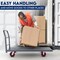 5Seconds Brand BOONE Heavy-Duty Platform Cart 72 inches x 36 inches 2400Lb Capacity 8in Red Swivel Wheels 555026 - alternate 2