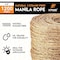 Xpose Safety Manila Rope, 3 Strand Cordage Twisted Braided Rope 1/4 1200 Feet MR14-1200-X - alternate 3
