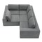 Homeroots 116" Gray Fabric Modular Sleeper Sofa 568296 - alternate 4