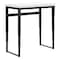 Homeroots Adjustable White and Black Wood and Metal Sled Computer Desk 490018 - alternate 2