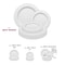Smarty Had A Party White with Silver Pearl String Round Disposable Plastic Dinnerware Value Set, 240PK 8870-WHSVP-CASE - alternate 2