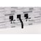 Kingston Brass Double-Handle Wall Mount Bathroom Faucet, Matte Black KS6120NX - alternate 2