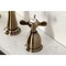 Kingston Brass Double-Handle Widespread Kitchen Faucet, Antique Brass KB1793BEXLS - alternate 2