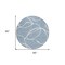 Homeroots 8' Denim Blue And Ivory Round Abstract Washable Indoor Outdoor Area Rug 597471 - alternate 3