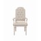 Homeroots Tufted Antiqued White and Champagne Upholstered Fabric And Solid Wood Dining Arm Chairs, 2PK 573404 - alternate 1