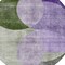 Homeroots 8' Lavender Purple And Green Round Geometric Washable Indoor Outdoor Area Rug 604919 - alternate 2