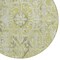 Homeroots 8' Round Artichoke Green Round Oriental Washable Non Skid Indoor Outdoor Area Rug 563741 - alternate 3