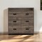 Homeroots 34" Dark Brown Five Drawer Dresser 544015 - alternate 1