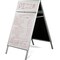 M&T Displays Silver 22x28 Inch Double Sided Dry Erase A-Frame Sign with Header UWAB0NW122X2000 - alternate 1