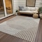 Homeroots 3' X 5' Beige And Ivory Geometric Washable Indoor Outdoor Area Rug 597601 - alternate 2
