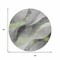 Homeroots 8' Artichoke Green Gray And Silver Round Abstract Washable Indoor Outdoor Area Rug 616750 - alternate 2