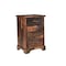 Homeroots 54" Dark Brown Solid Wood Writing Desk and Bookshelf Set With Three Drawers 634356 - alternate 2