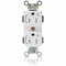 Leviton Straight Blade Receptacle, 5-15R, 15 A, 125V AC, Self-Grounded MT562-2SW - alternate 1