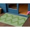 Homeroots 3' X 5' Green And Ivory Geometric Washable Indoor Outdoor Area Rug 598562 - alternate 1
