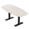 Skutchi Designs Arc Boat Conference Table With Power, 36 in W, 72 in L HAR-ABOT-36X72-T.BK-K458-NA - alternate 1
